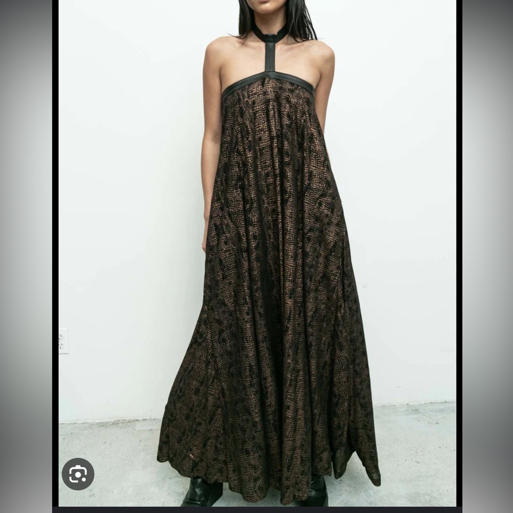 Nicholas K Hestia Dress Black and Gold